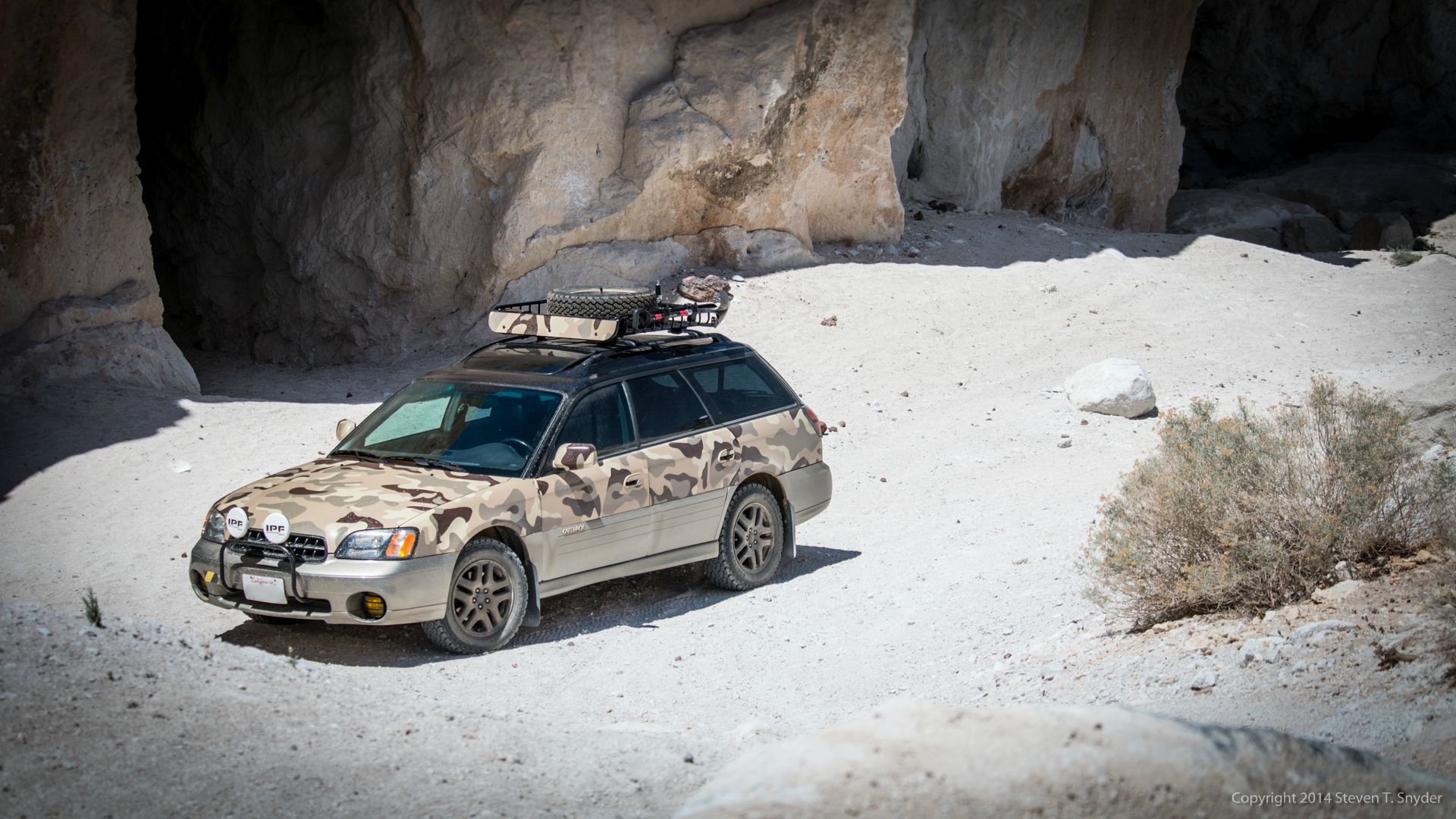 Subaru Outback at White Powder Mines near Red Rock Canyon